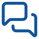Icono lineal de conversación para coordinación simple