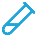 Icono lineal de tubo de ensayo para Laboratorio Labysalud